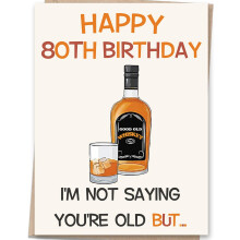 (80th) Humorous 30th Birthday Card for Men and Women, Funny Milestone Greeting for Him or Her, 30 Years Old Celebration