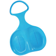 (Blue) All-Season Heavy-Duty Sled with Padded Cushion & Secure Grip, for Snowy Hills Grassy Slopes Sandy Dunes, Classic Blue Design