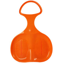 (Orange) All-Season Heavy-Duty Sled with Padded Cushion & Secure Grip, for Snowy Hills Grassy Slopes Sandy Dunes, Classic Blue Design