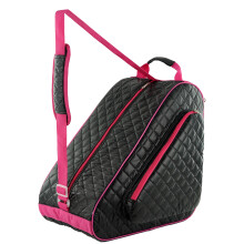 (Black/Pink) Universal Skate Carry Bag for All Ice and Roller Types, Compact Storage Solution for Kids & Adults, Classic sliver Design