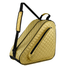(Gold/Black) Universal Skate Carry Bag for All Ice and Roller Types, Compact Storage Solution for Kids & Adults, Classic sliver Design