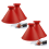 (4-pack) Dual-Pack Cone Shape Ice Scraper with Funnel Feature, Efficient Windshield Winter Care Tool, Vibrant Red Color 1