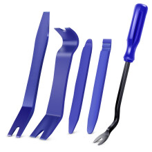 (Blue) 5-Piece Non-Scratch Auto Trim Tool Kit, for Safe Door Panel and Dashboard Dismantling, Professional Pry Tool Set for Car Audio Installation