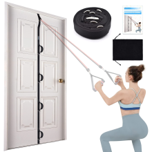 No-Drill Door Anchor Strap for Resistance Bands, Multi-Point Gym Attachment for Full Body Home Workouts, Arm Leg and Ab Training.