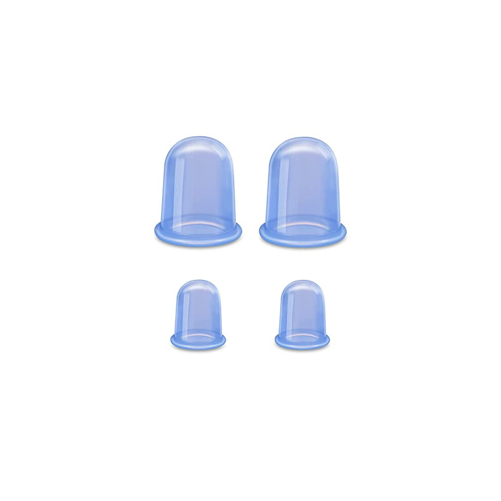 (Blue) Vacuum Cupping Massage Kit, Manual Therapy Set for Improving Circulation and Body Contouring.