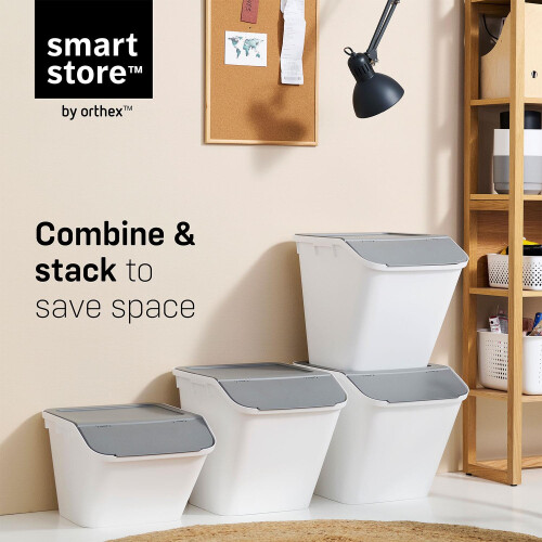 SmartStore Collect Stack-it Recycling Bin with Lid 37L Medium 2