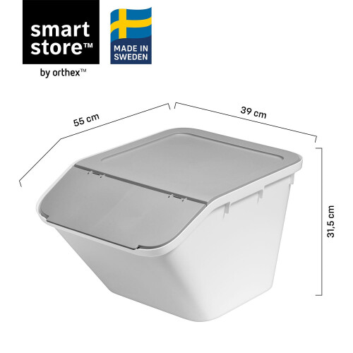 SmartStore Collect Stack-it Recycling Bin with Lid 37L Medium 1