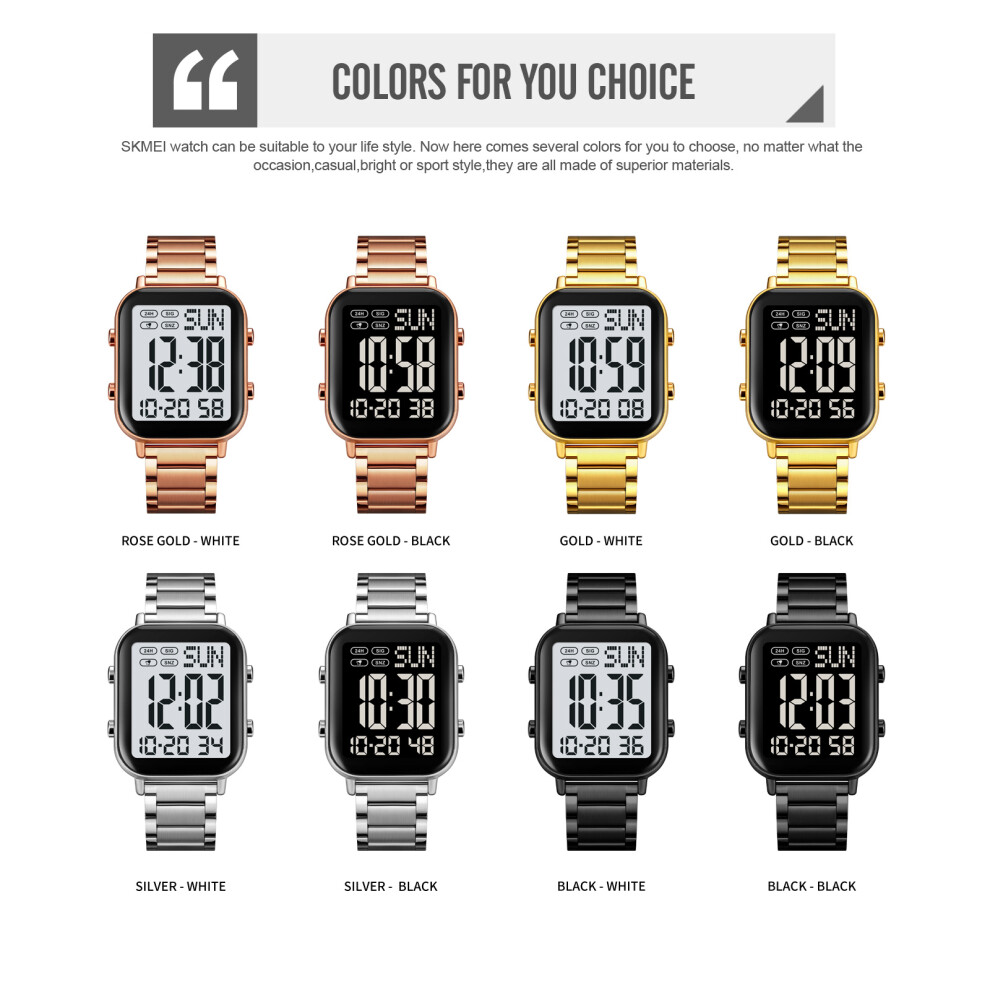 Skmei Digitaluhr Fã¼R Herren Und Damen, 30 M 7406045405474