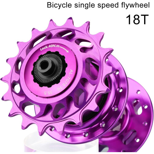 Freewheel Replacement Flywheel, 18T, Singlespeed,  Strength, Flywheel, Sprocket Part for Fixed Gear Bikes, Red 2