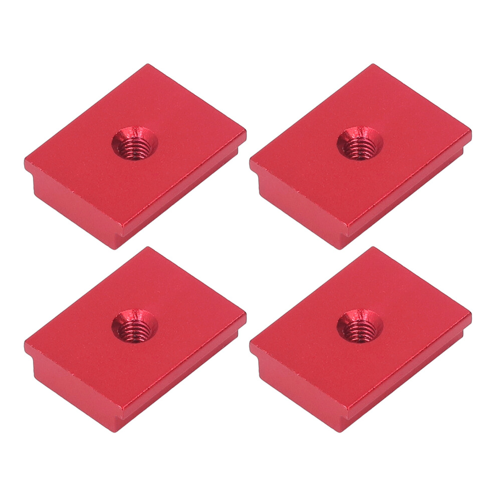 4Pcs M6 Aluminum Alloy Sliding Slot Nut For Woodworking Tables And Saws, Red 9401373496109
