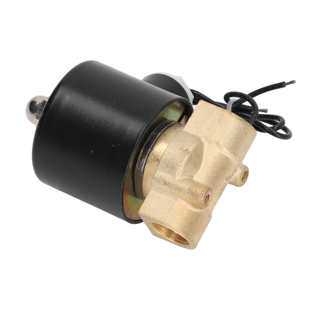 Brass 3/8In Dc24v Solenoid Valve Water Gas Oil Normally Closed 7601372477273