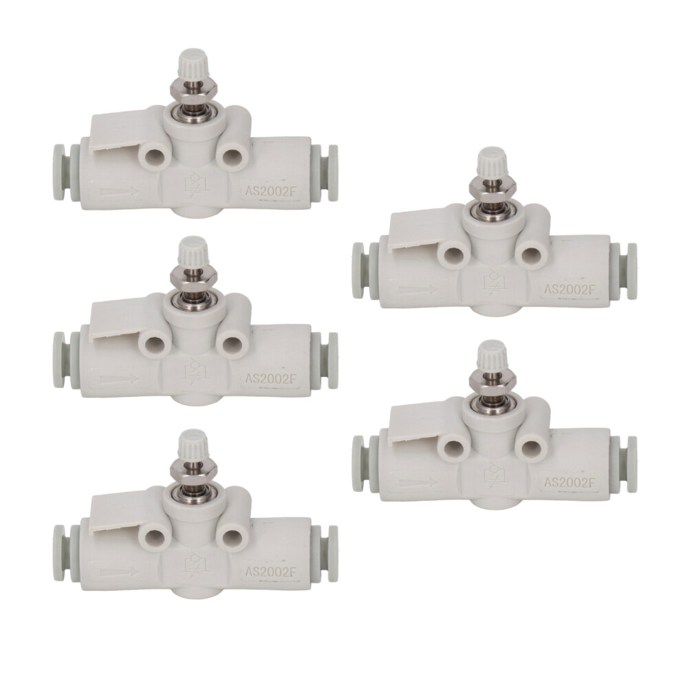 5Pcs Pvc Throttle Valves 4Mm Pneumatic Fittings, Model As2002f 04 3671381302082