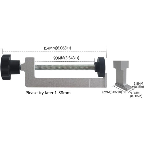 Rail Clamp Adjustable Aluminum For Table Saw Guide, Precision Woodworking Tool For Accurate Cuts 1