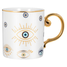 Keramische Koffie Mok Vintage Bliksemdesign Voor Thuis Gebruik