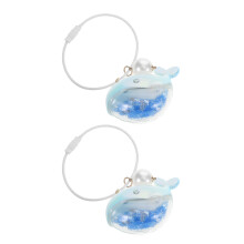 2Stk Schlüsselanhänger PVC & in Himmelblau