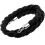 Twisted Queue Rope For Crowd Control, Black 7 Ft (215 Cm), Stanchion Rope With Silver Hook For Carpet Events 1