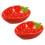 2Ud Cerámica Roja Fresa Para Postres Y Decorar 1