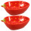 2Ud Cerámica Roja Fresa Para Postres Y Decorar 10