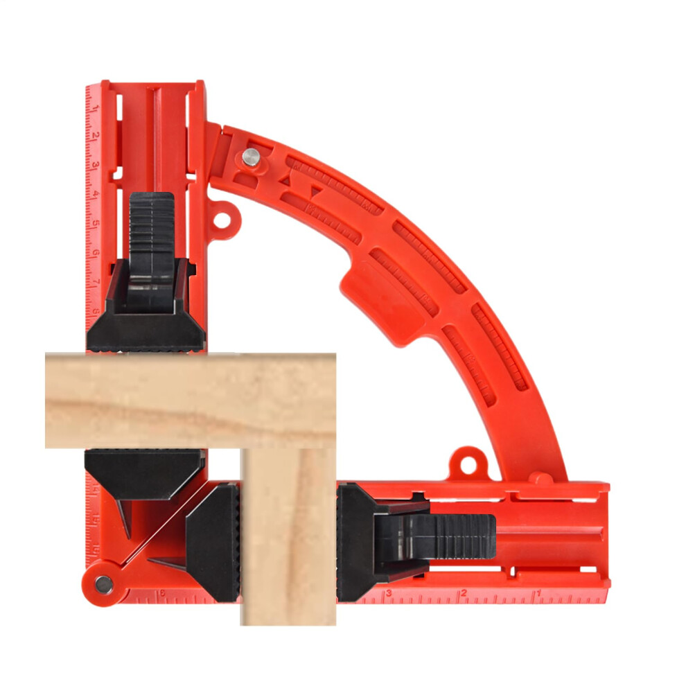 90 Degree Corner Positioner Woodworking Jig, Precise Adjustable Square Clamp For Joinery And Drawer Making Red 9189345921933