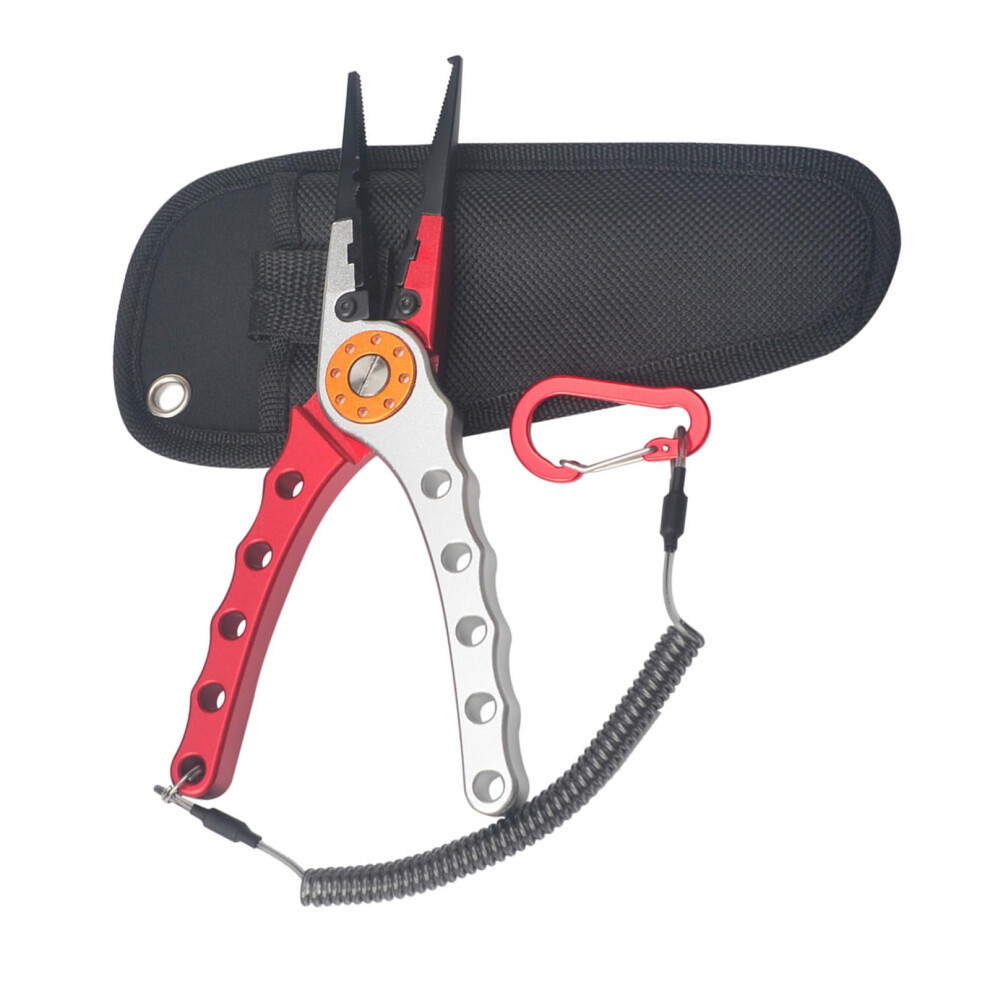 Fishing Pliers Aluminum Alloy Multifunction Tool For Line Cutting And Hook Removal, Bottle Opener, Lure Pliers, Silver 9189345922015
