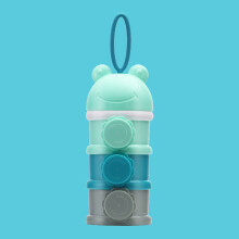Portable Green Milk Powder Container, Leakproof, Large Capacity Snack Dispenser