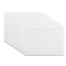 12PCS Sound Absorbing Wall Panels Polyester Fiber Texture-White