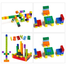 100 Stück Mehrfarbige Lernbausteine, 2 cm Bau- und Zählspielzeug für Kinder ab 3 Jahren