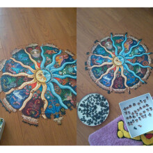 Puzzle circolare da 500 pezzi, diametro di 18,5 pollici, regalo fai-da-te