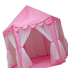Pink Kids Tent Princess Playhouse 2-People Mosquito Proof Indoor Tent