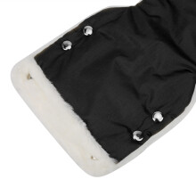 2pcs Waterproof Winter Stroller Gloves Black Keep Baby Hands Warm & Dry