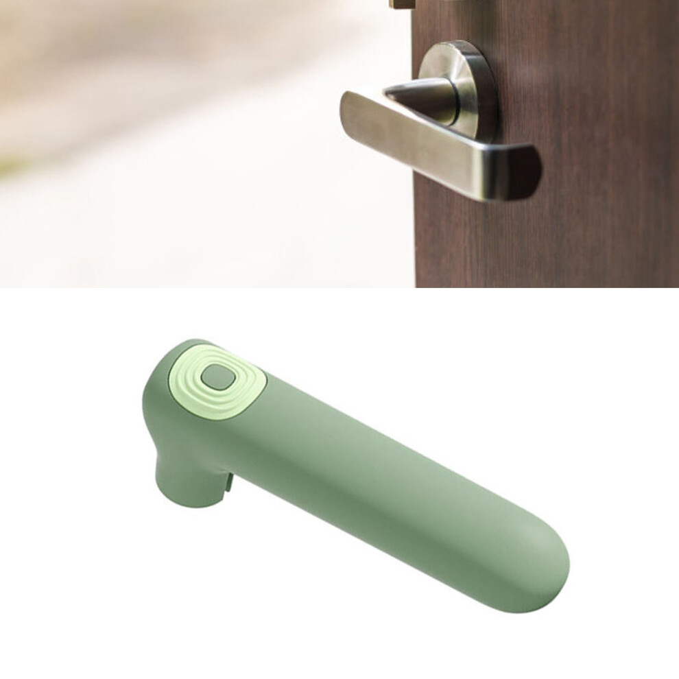 Green Silicone Flexible Door Handle Cover, Collision-Resistant Protector 9461372275495