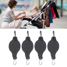 4 Stück Baby-Kinderwagen ausziehbarer Plastikhaken Spielzeugaufbewahrungskorb Flaschenhalter 12,8 cm
