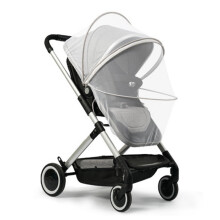 Universal Baby Stroller Mesh Repellent Net, Foldable Grey Edge, Large