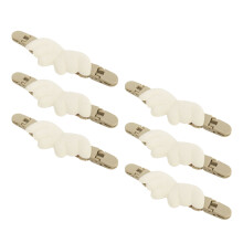 10 Stück Weiße Duckbill-Cinch-Clips für Kleidung, Hosenträger & Schal-Accessoires