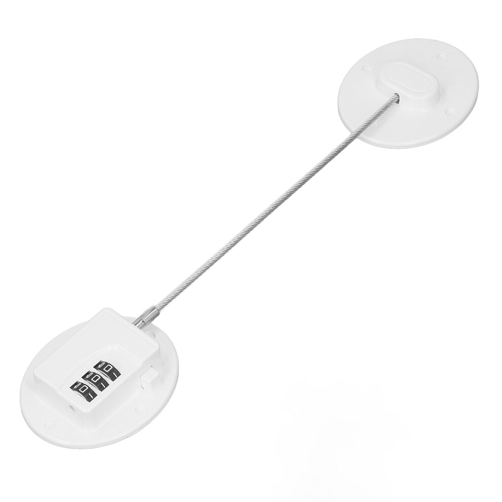 Combination Fridge Lock 360 Rotatable, Punch-Free Child Safety Oval White