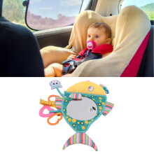 Fish Shape Baby Car Mirror Plush, Adjustable & Rotatable