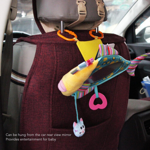 Fish Shape Baby Car Mirror Plush, Adjustable & Rotatable 2