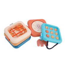 Interactive Baby Stacking Blocks Toy, 10x10x10.4cm Plastic