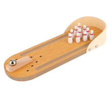 Mini Wooden Bowling Set for Kids - Desktop Interactive Game Toy