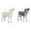 2 stücke Howling Wolf Action Figur Figuren 4