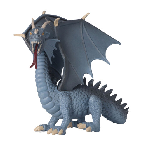 Drachenmodellfigur, blauer Kunststoff, lebendiger, 1