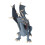 Drachenmodellfigur, blauer Kunststoff, lebendiger, 1