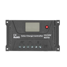 Statusdisplay solcellecontroller, 20A PWM-opladning til batterispændingskontrol, industriel chip og USB-opladeport, perfekt til autocamper og yacht