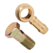 Car Brake Line Fitting Kit Aluminum M12 x 1.5mm Banjo Bolt with 2 Washers