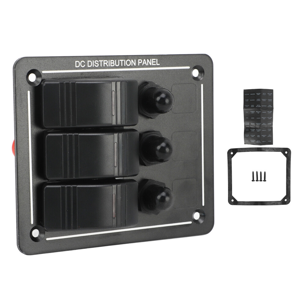 Aluminum Panel Rocker Switch Unit For Marine Use, Waterproof Toggle Switch Panel With Dual Led Indicators And 12V 24V Compatibility, On Off Switch 9499224677975