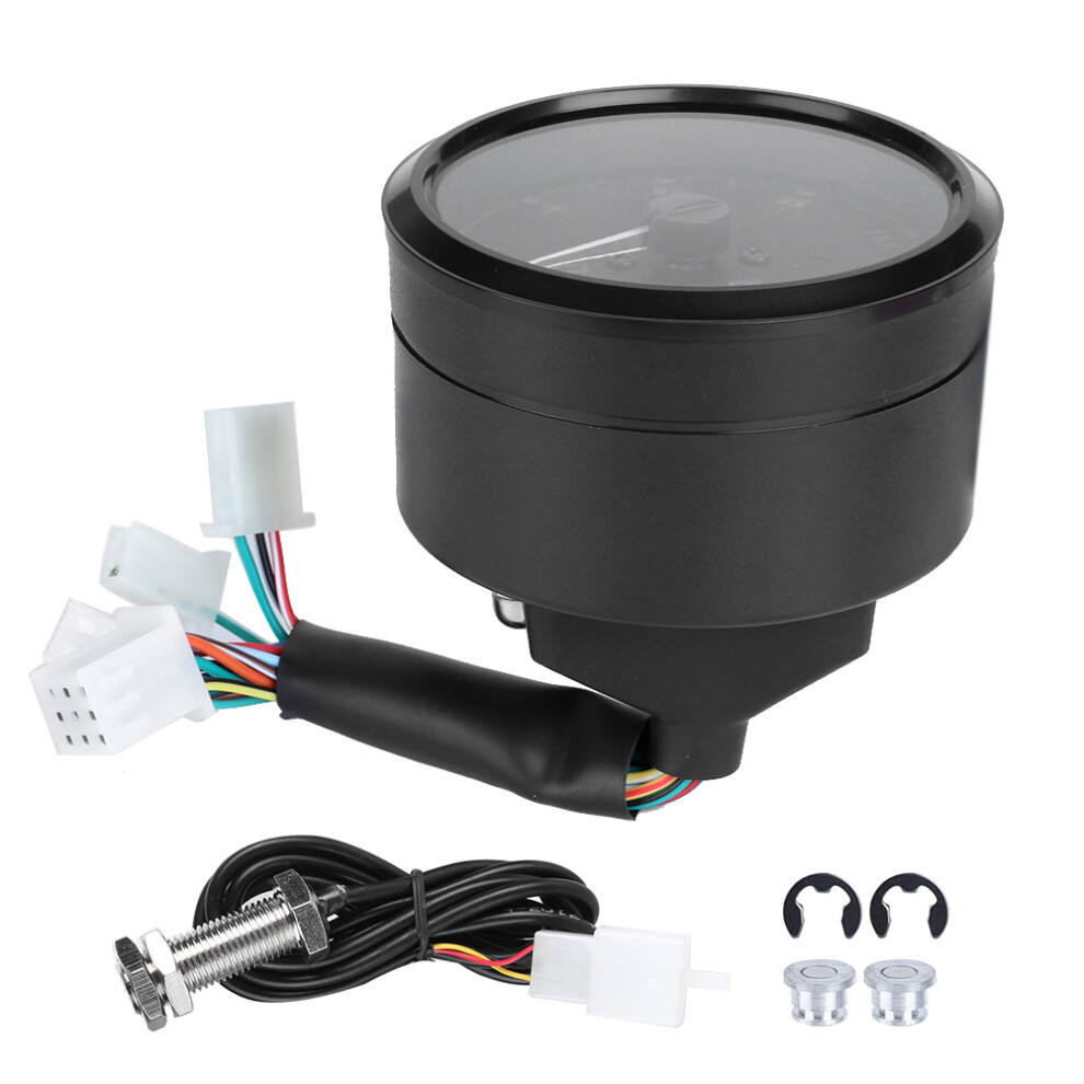 Tachometer For Motorcycle Universal Digital Speedometer Gauge With Waterproof Rainproof Universal Fitment Led Backlight Multifunction Indicator 9190834842332