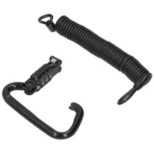 Candado antirrobo para casco de motocicleta, resistente al agua, con combinación robusta, cable de seguridad retráctil, ligero y universal para
