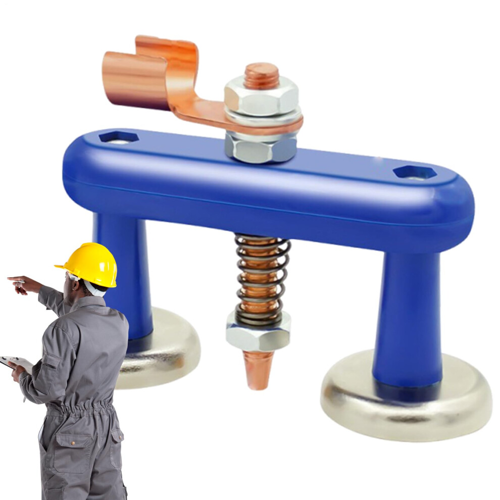 Welding Ground Clamp Magnetic Welding Head, Heavyduty Adjustable Fixture Tool For Construction And Auto Blue 9426802230529