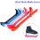 Ice Skates Blades Protector Adjustable Plastic Case Sleeve Black for Standard Skating Blades 1 Pair 4