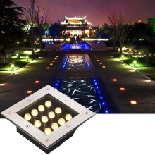 LED Landscape Lights 12V Low Voltage IP68 Waterproof Spotlights 24W 30 Degree Recessed Underwater Pond Lighting White
